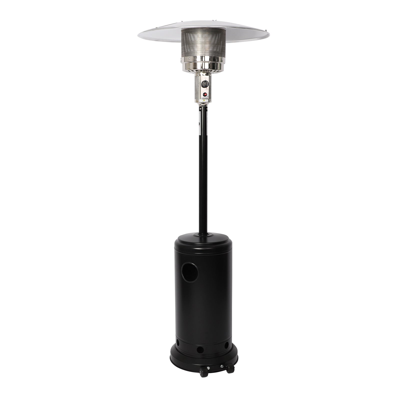 Outdoor Propane Heater Portable Patio Heater With Wheels 87 Inches Tall 36000 BTU for Commercial Courtyard (Black) - Bosonshop