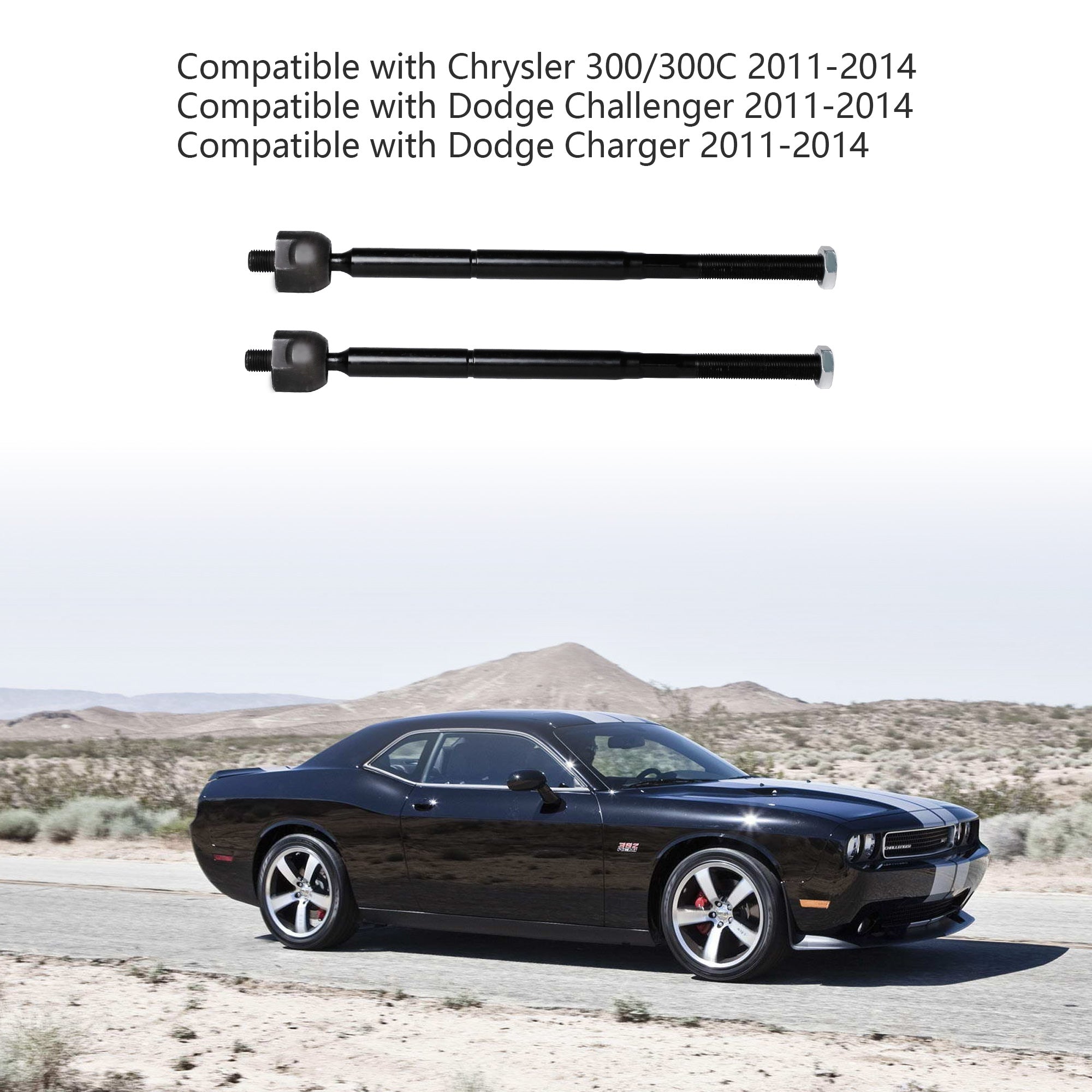 2PCS Tie Rod Ends Kit for 2011-2014 Chrysler 300 Dodge Challenger Charger - Bosonshop