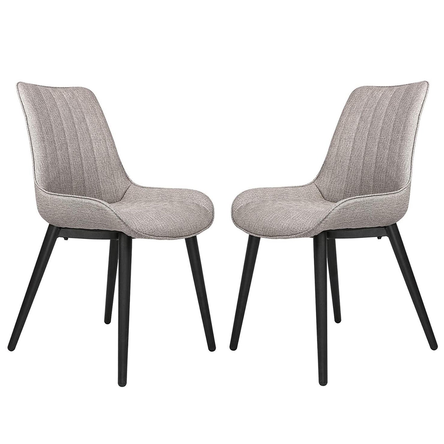Set of 2 Modern Accent Chairs with Soft Foam Cushion, Comfortable and Easy to Clean, Curved Ergonomic Design, Dining Room Chair - Bosonshop