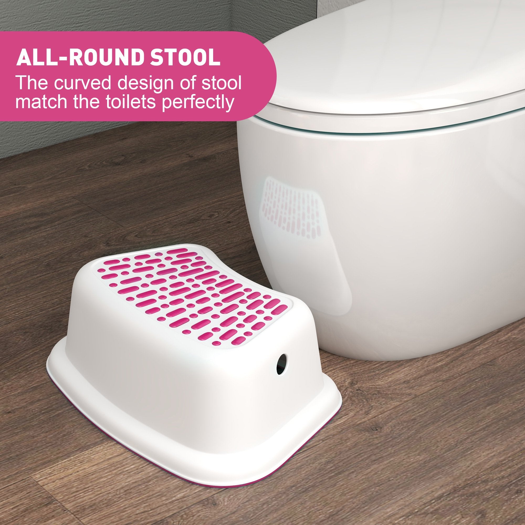 2 Pack Non-Slip Step Stools for Kids, Toddlers Stool Toilet Potty Training, Red - Bosonshop