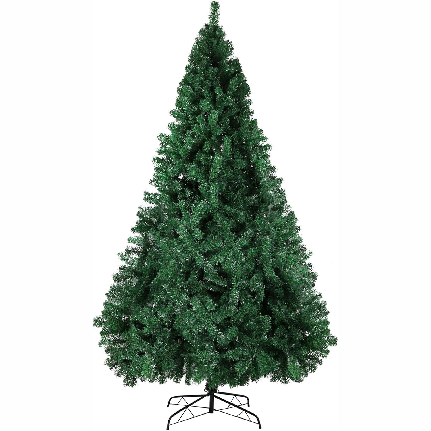9' High Artificial Christmas Pine Tree Fake Xmas Tree 1850 Tips Full Tree W/ Solid Metal Stand - Bosonshop