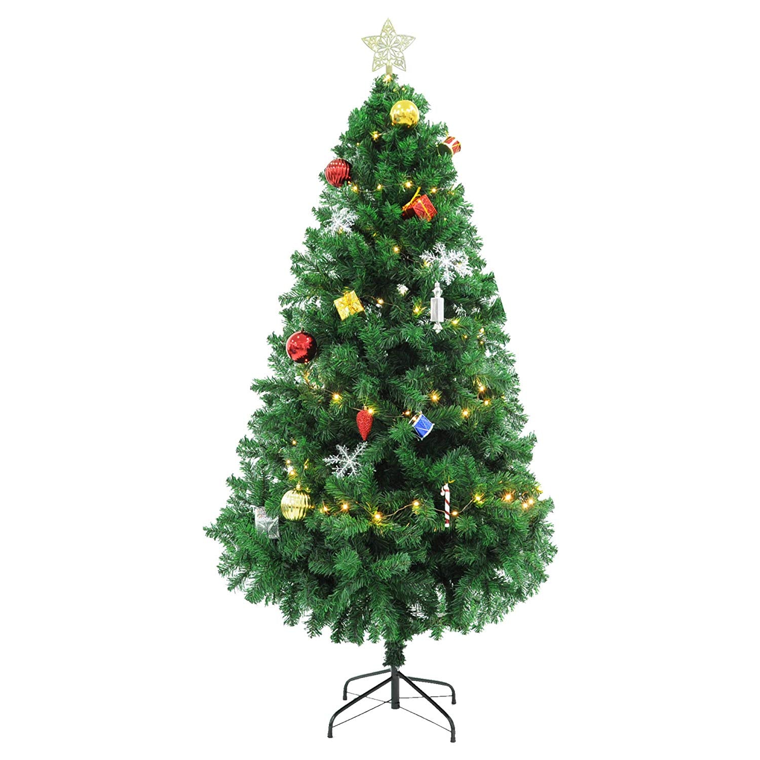 (Out of stock) 6 Ft Christmas Tree 800 Tips Decorate Pine Tree with Light and Free Decoration Gift