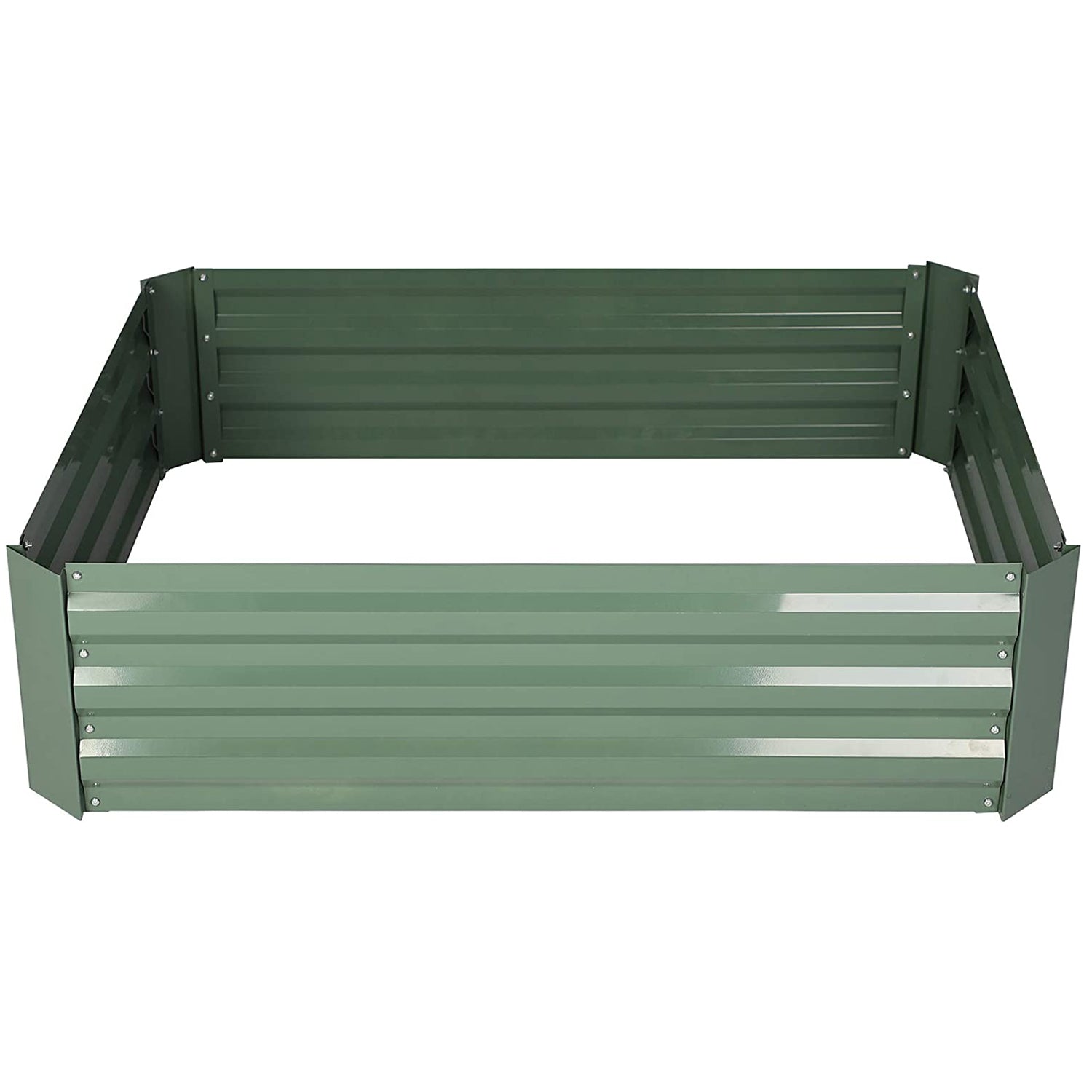 Raised Garden Bed Galvanized Planter Box Anti-Rust Coating for Flowers Vegetables - Bosonshop