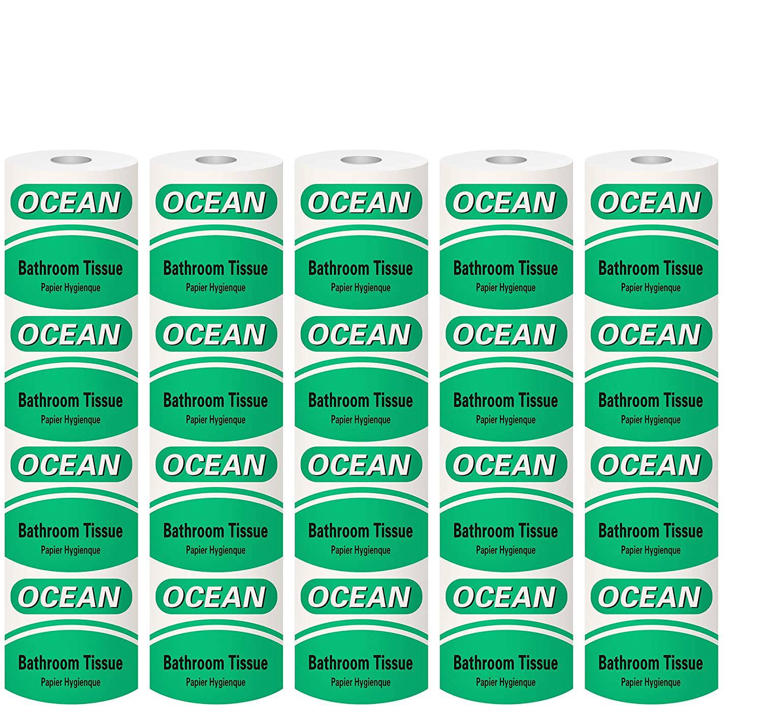Toilet Paper 100% Recycled 3-Ply Bath Tissue, 2 Packs of 10 Rolls (20 Rolls Total), Super Soft - Bosonshop
