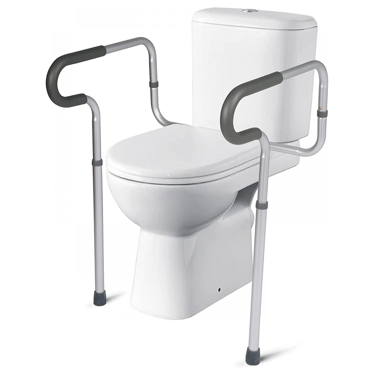 Aluminum Safety Toilet Rail - Handrail Toilet Bars with Adjustable Height - Bosonshop
