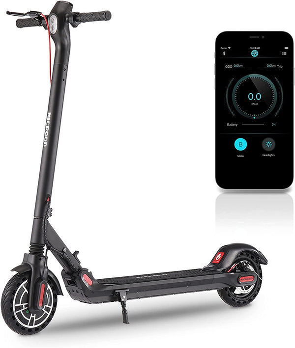 Up to 18.5 Miles Foldable Commuting Electric Scooter for Adults Teens w/ Dual Braking System & App, 19 MPH Top Speed