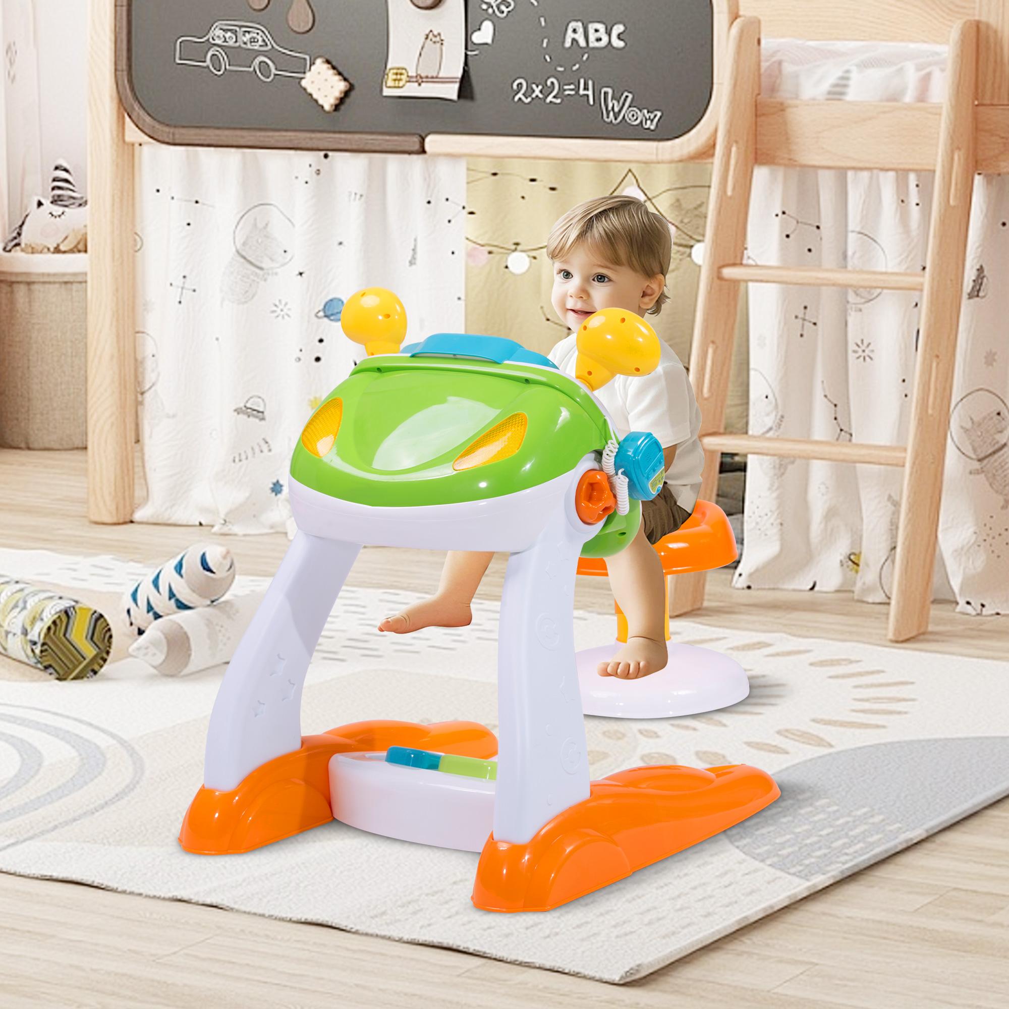 Kids Driving Simulate Ride on Toy Pretend Play Steering Wheel Toy for Toddlers - Bosonshop