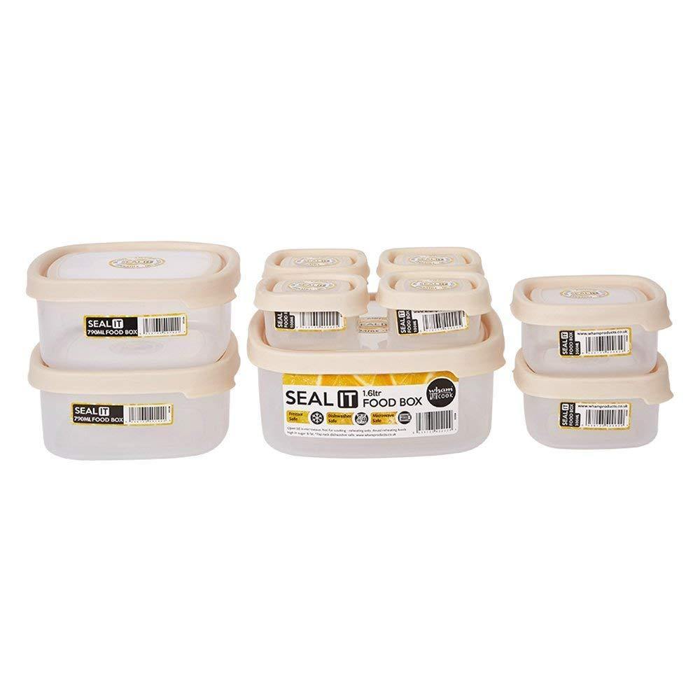 Bosonshop 18 Piece Food Storage Container Set with Easy Locking Lids,BPA Free and 100% Leak Proof,Plastic