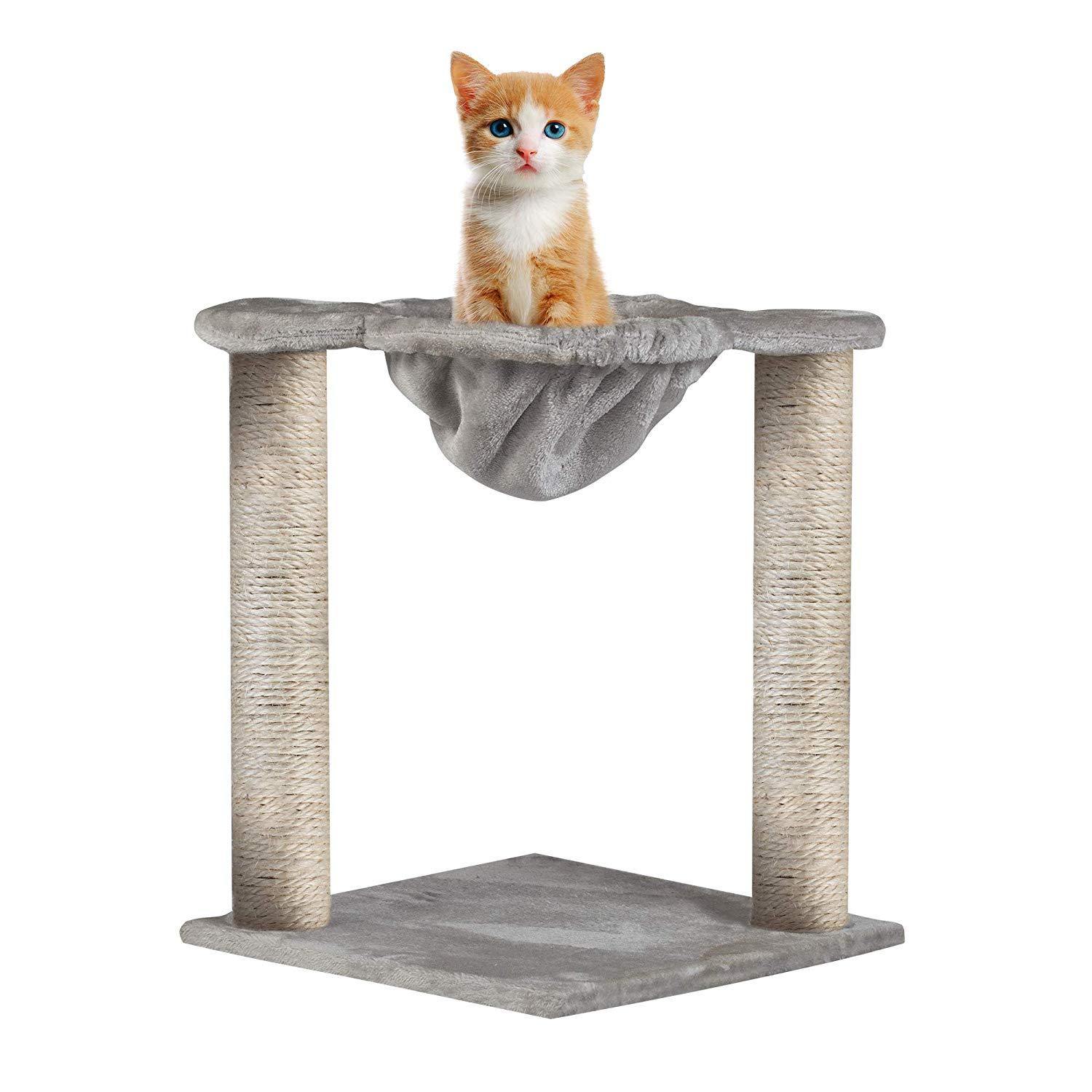 Large Cat Tree Cat Scratching Cat Climber with Condo Cat Tower Furniture and Hammock,Sisal-Covered - Bosonshop