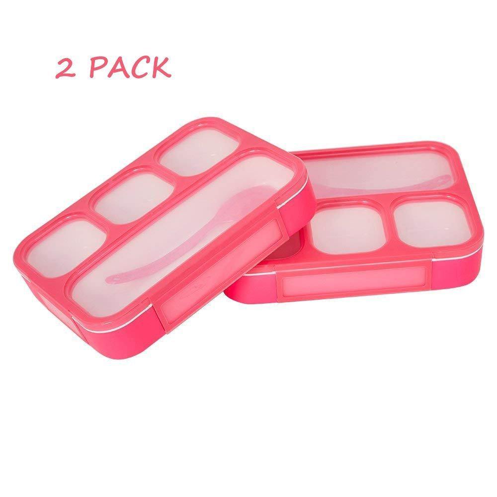 Bosonshop Kids Children Bento Lunch Box Eco-Friendly BPA Free Leakproof Container, 2PCS