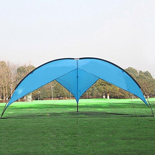 Bosonshop Outdoor Camping Tents, Sun Awning Waterproof, Large Triangle Shade, Blue