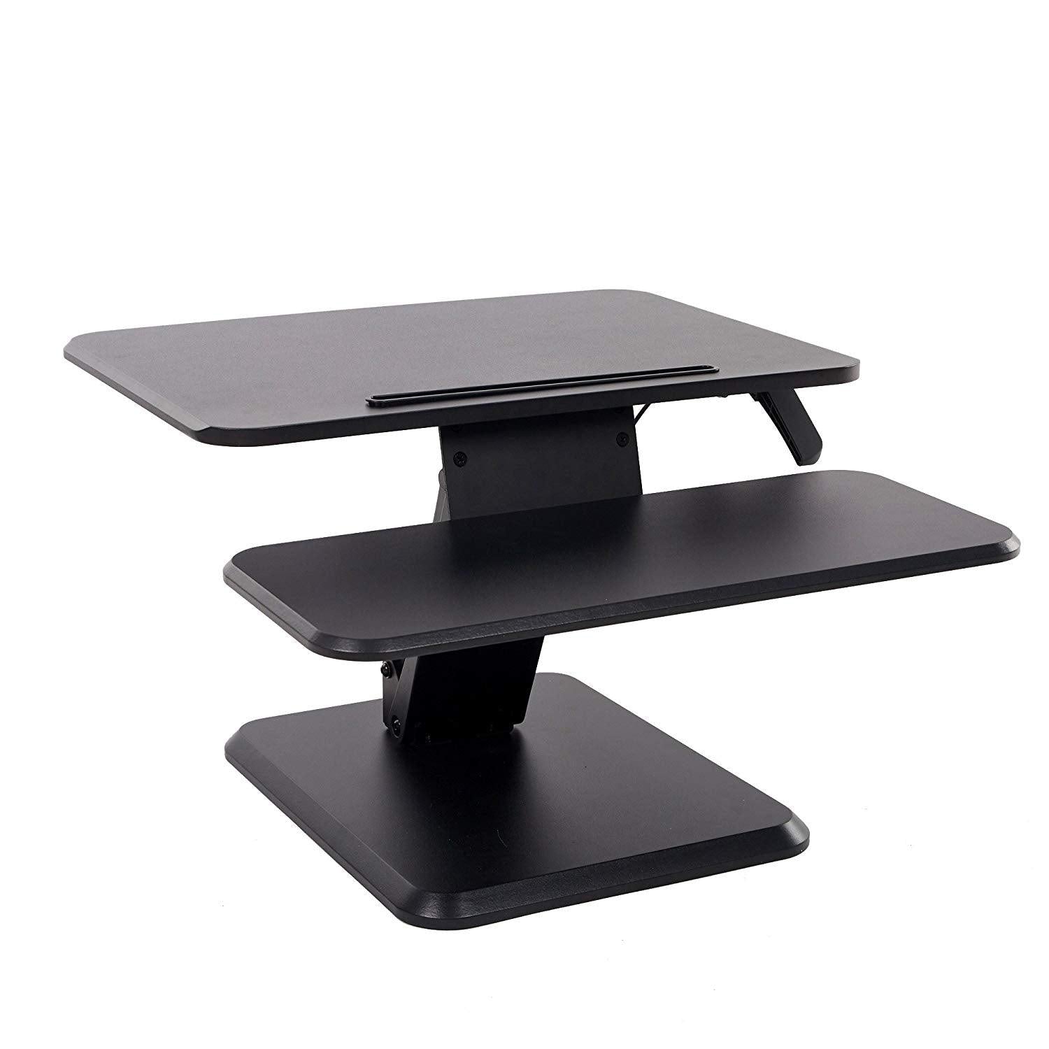 Bosonshop Height Adjustable Standing Desk Tabletop Riser Converter Sit to Stand Up Computer Workstation with Keyboard Tray