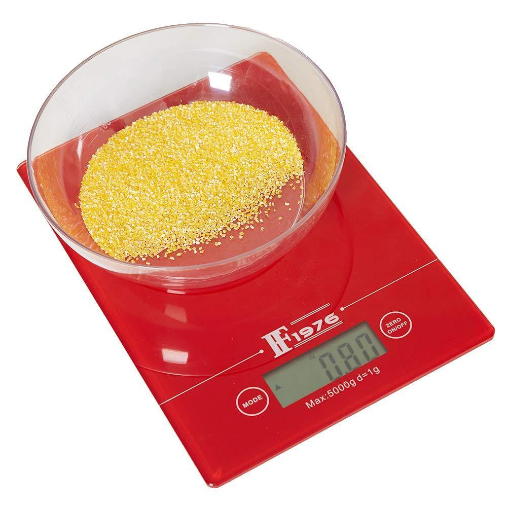 Bosonshop 5KG 11lbs Touch Sensitive Food Scale with Backlit LCD Display and Tare Function (white)