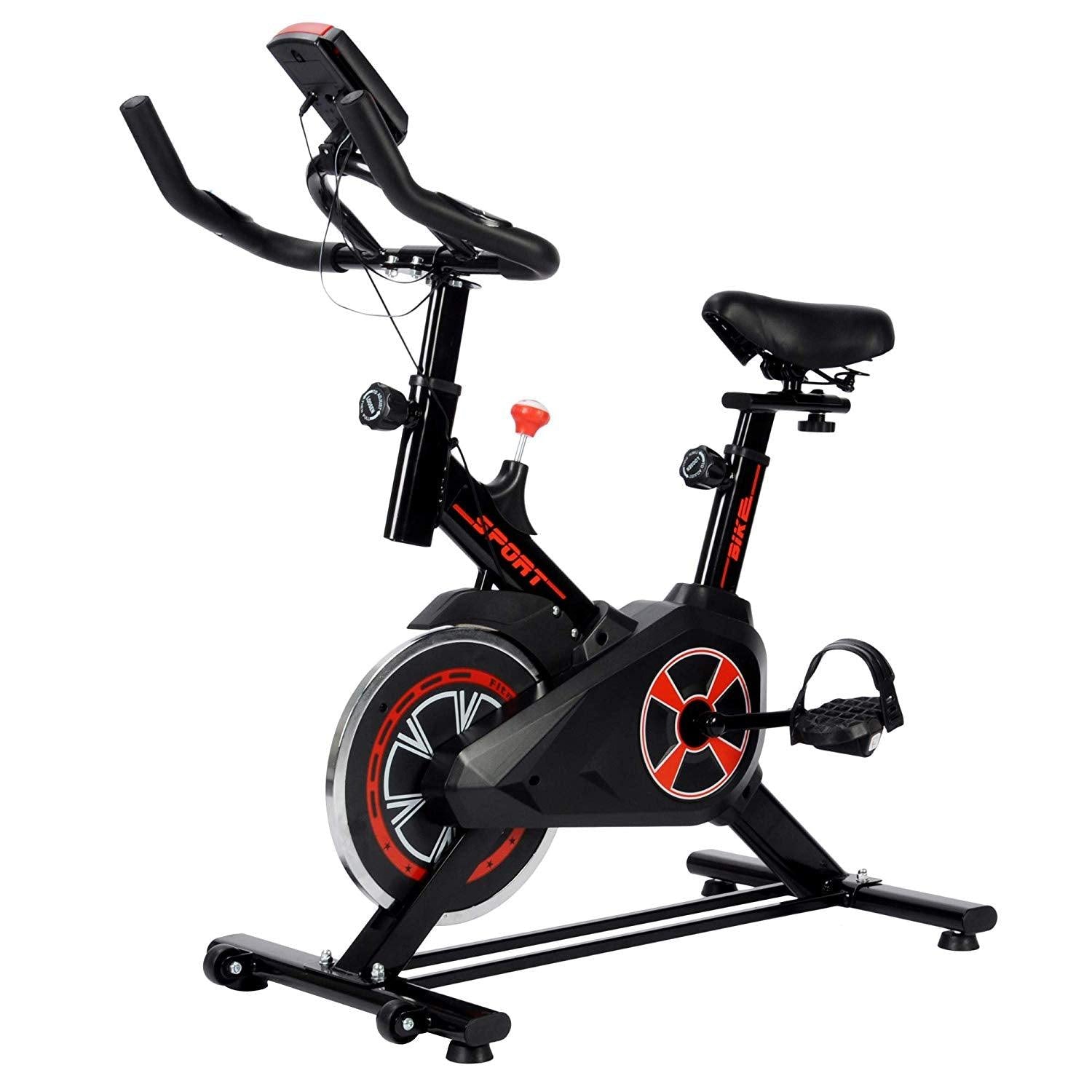 Bosonshop Indoor Cycling Bike, Stationary Bicycle with LED Display for Home Gym