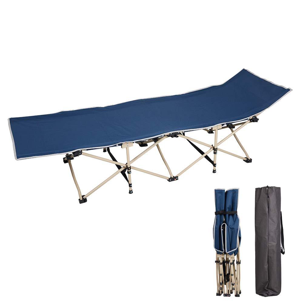 Bosonshop Folding Camping Bed Easy to Carry and Store,Titanium Alloy Frame