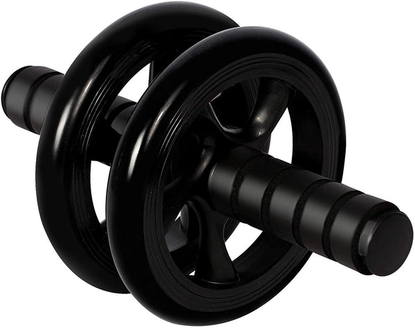 AB Wheel Roller for Core Abs Roll Out Exercise - Double Wheel Home Gym Workout Trainer - Abdominal Strength Machine, Black