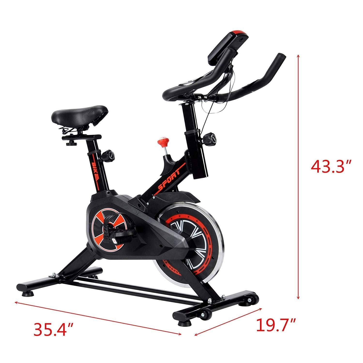 Bosonshop Indoor Cycling Bike, Stationary Bicycle with LED Display for Home Gym