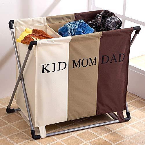 Bosonshop Clothes Basket Floding Laundry Hamper with X-Frame for Apartment Home College Use