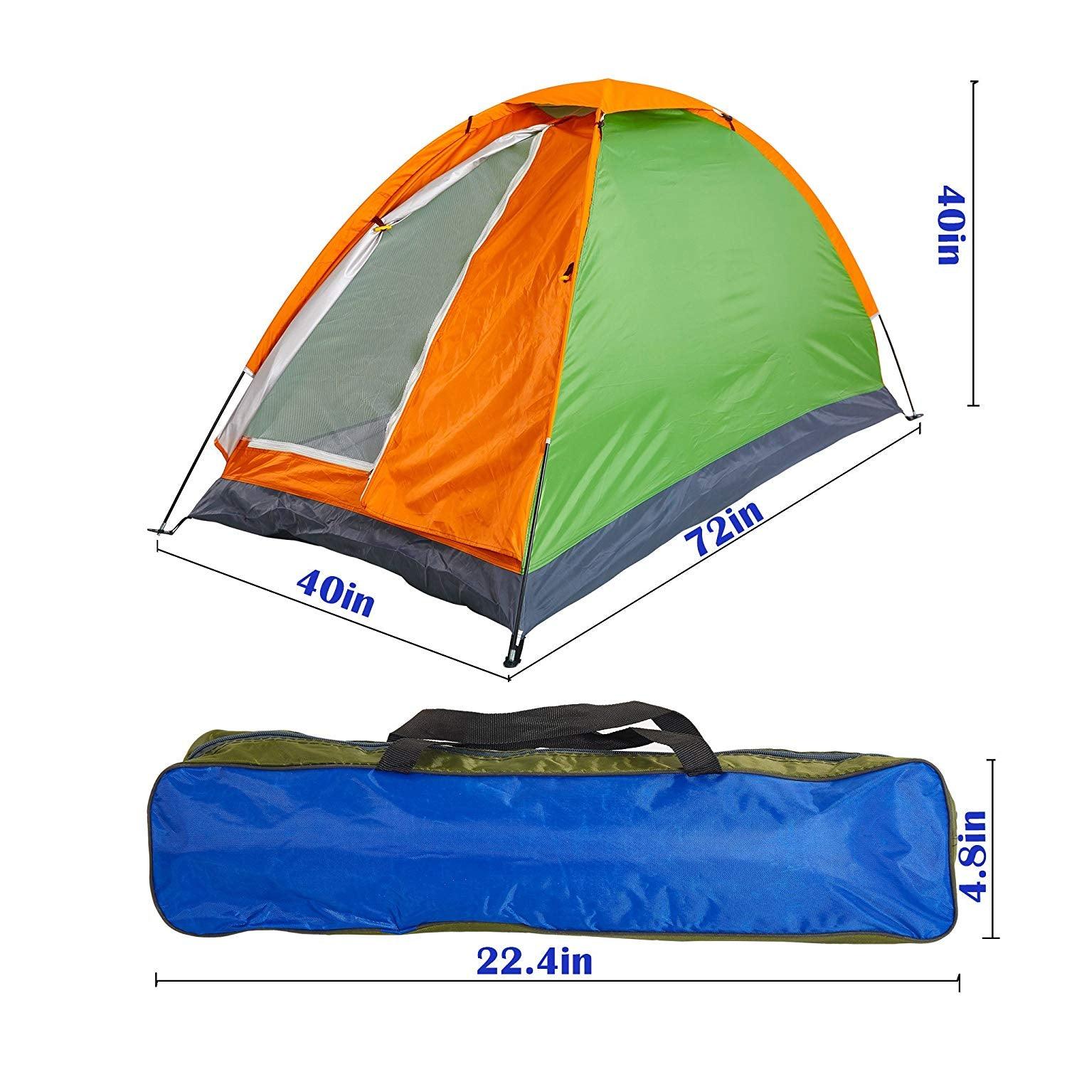 Bosonshop Outdoor Lightweight Portable Single Person Easy SetUp Tent with Carry Bag