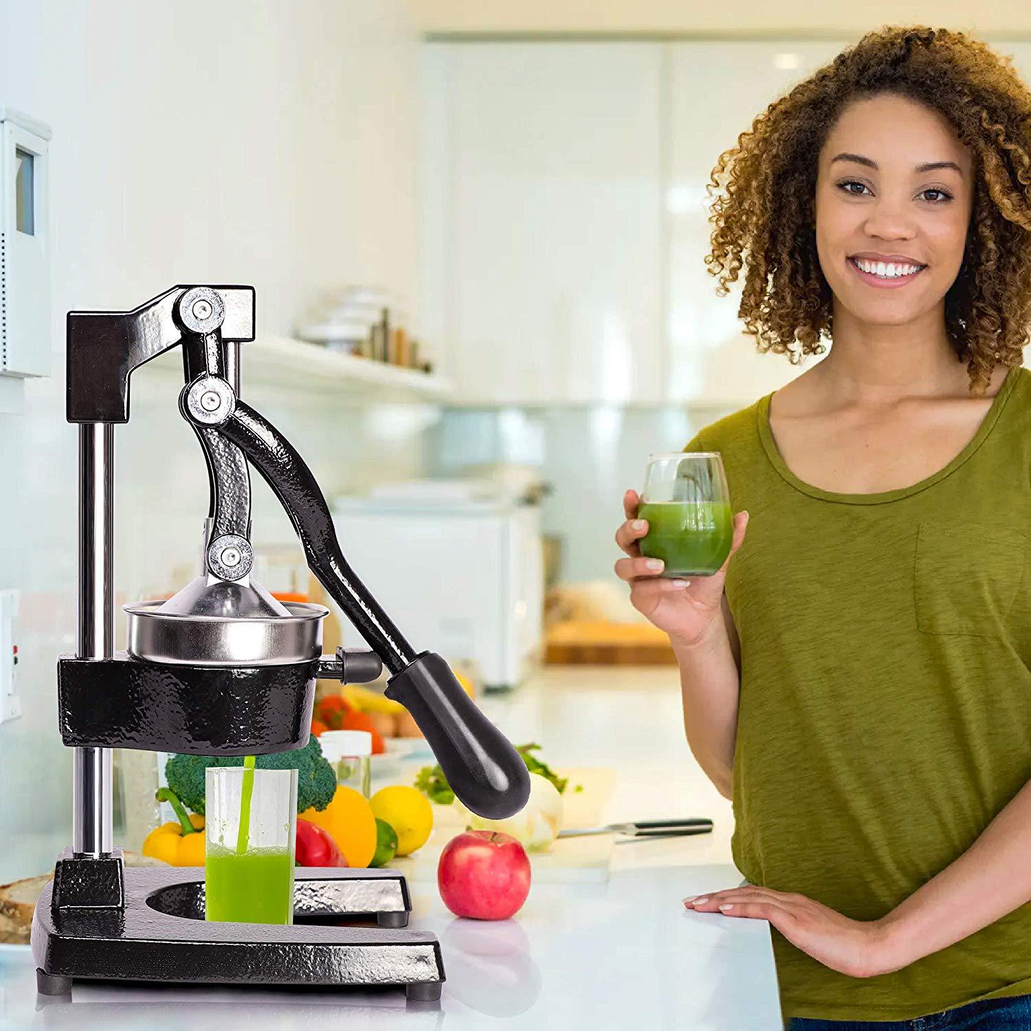 Citrus Pomegranate Juicer Labor-saving Manual Fruit Juicer Press Fruit Squeezer with Stable Non-slip Base, Black - Bosonshop