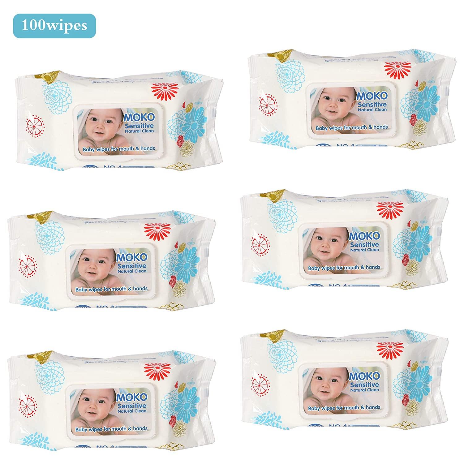 Baby Wipes Baby Wet Tissue Soft Cleaning Wipes Natural Wet Wipes, 6 Packs, 720 Wipes(1pc, 120 wipes) - Bosonshop