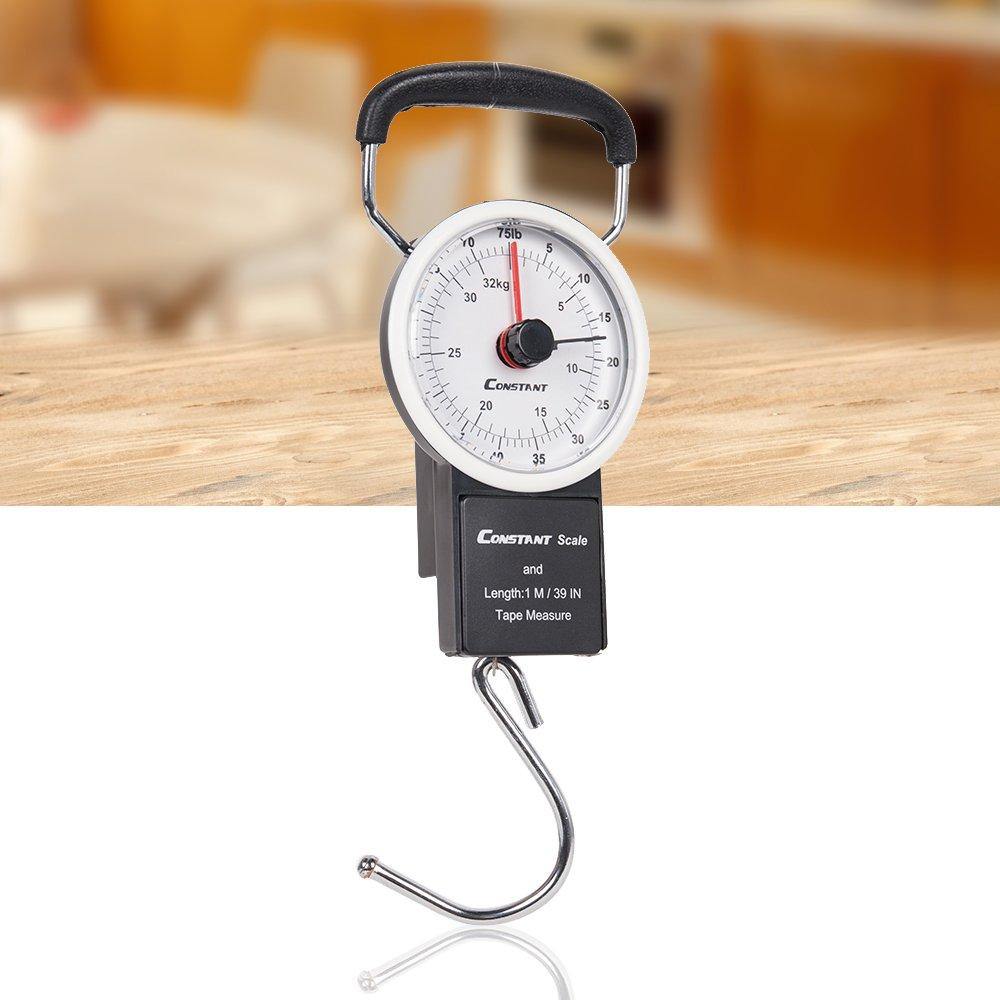 Bosonshop 32kg Portable Hand held Luggage Scales with Measure Tape