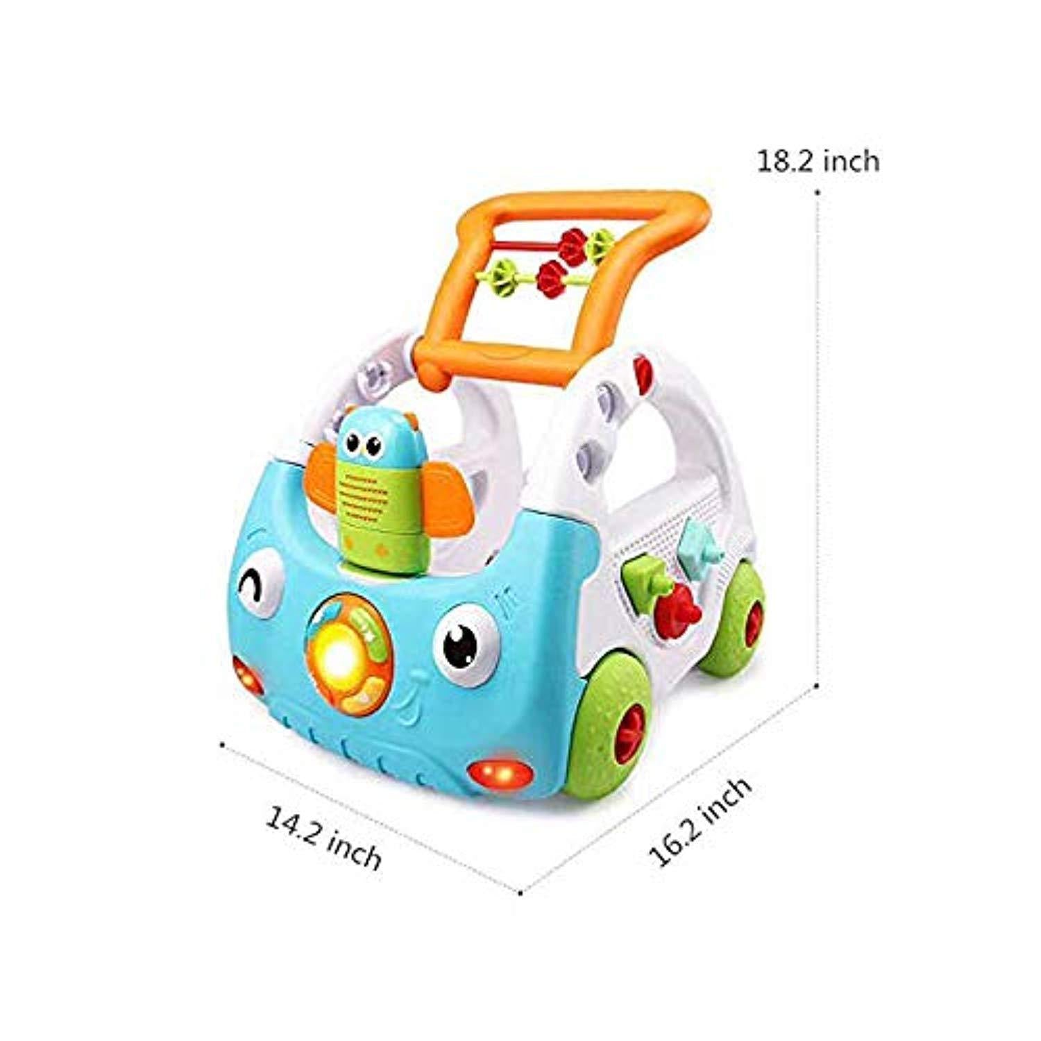 Bosonshop Baby Sit to Stand Learning Walker Push Car Activity Walker with Music and Lights for Kids