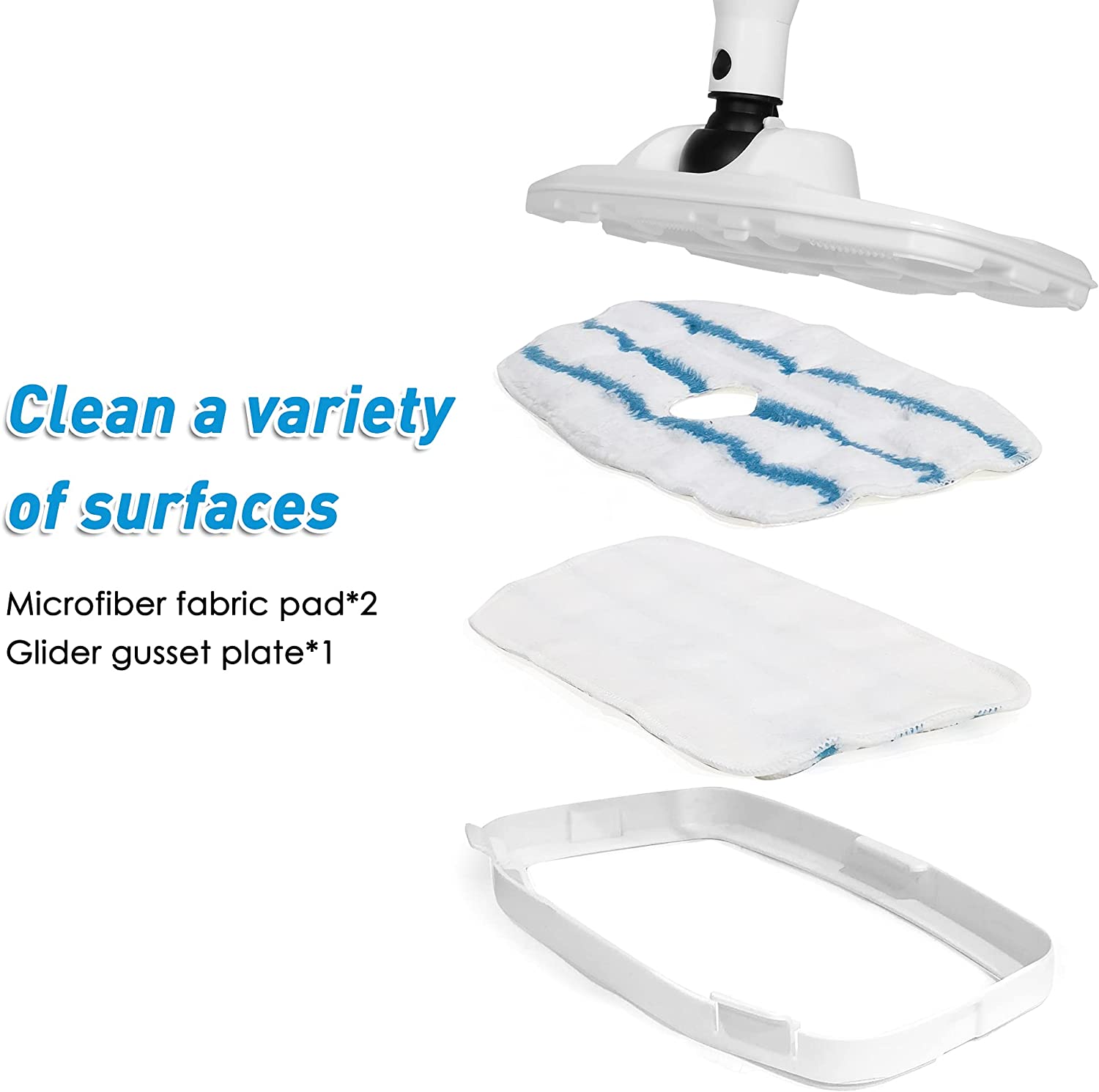 (Out of Stock) Steam Mop for All Floors, Steam Mops with 2 Pads, Cleaning Cleaner Head 180 Degree Turn