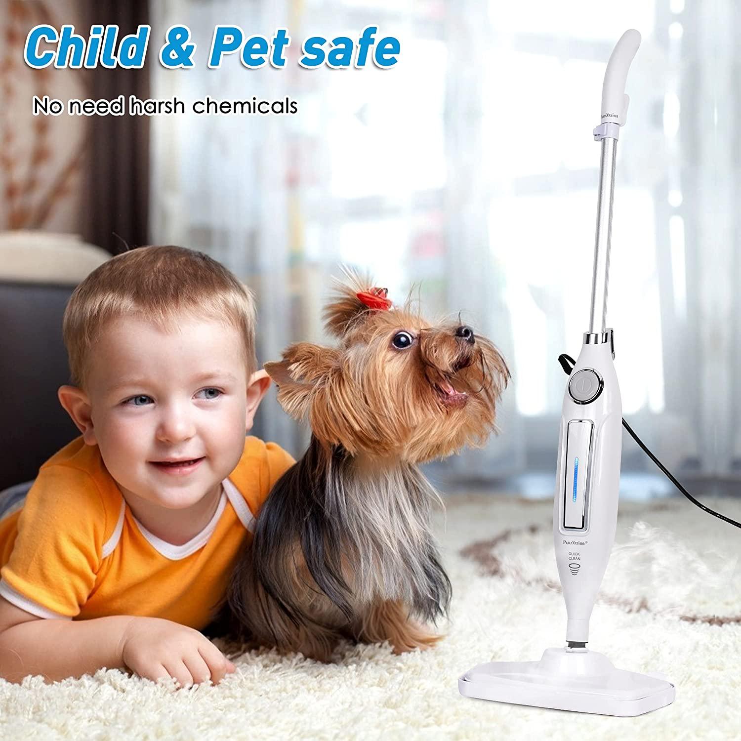 Steam Mop for All Floors, Steam Mops with 2 Pads, Cleaning Cleaner Head 180 Degree Turn