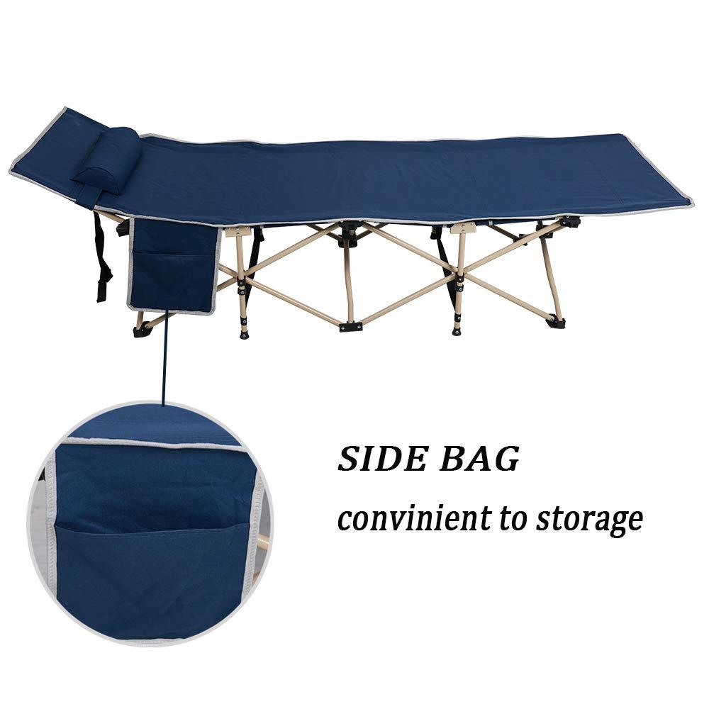 Bosonshop Folding Camping Bed Easy to Carry and Store,Titanium Alloy Frame