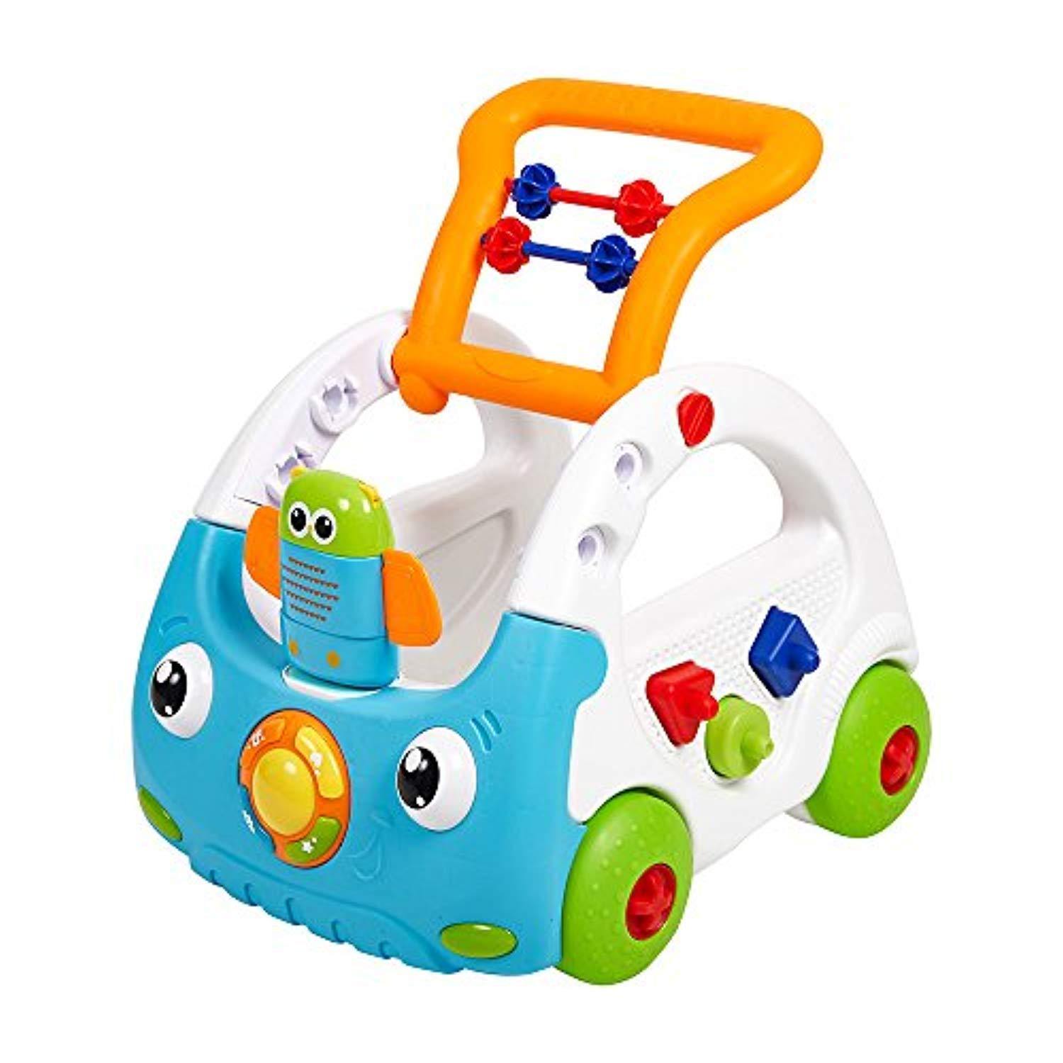 Bosonshop Baby Sit to Stand Learning Walker Push Car Activity Walker with Music and Lights for Kids