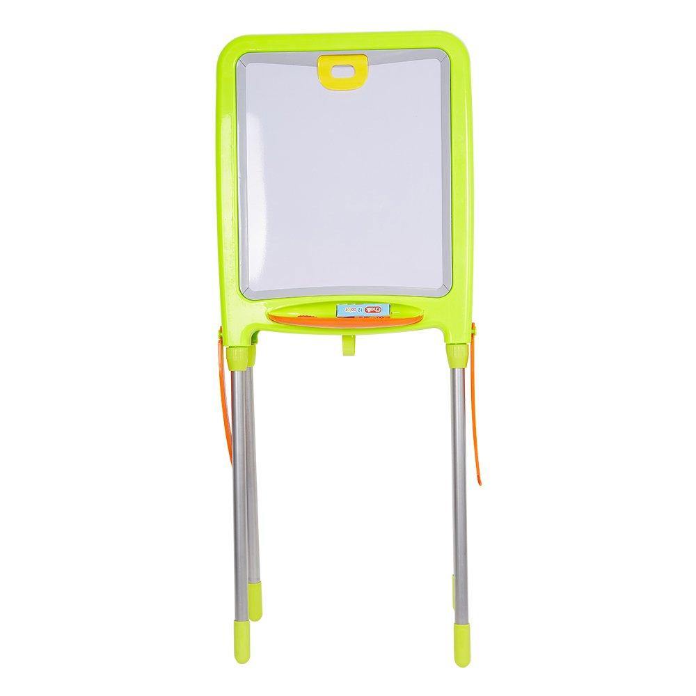 Bosonshop 2 in 1 Double Sided Metal Board Magnetic Painting Easel Adjustable Height Art Painter