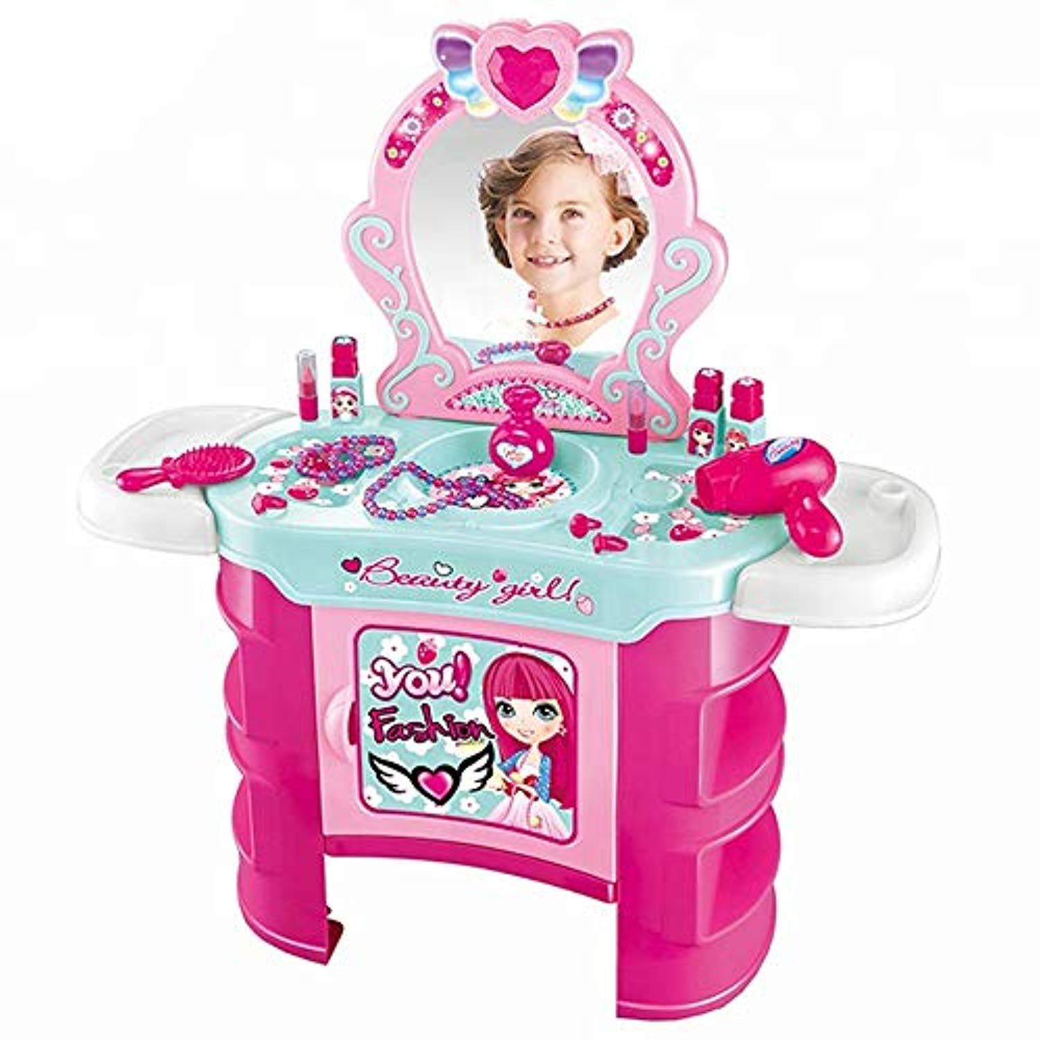 Out of Stock) Pretend Play Kids Vanity Dressing Table Beauty Play Set