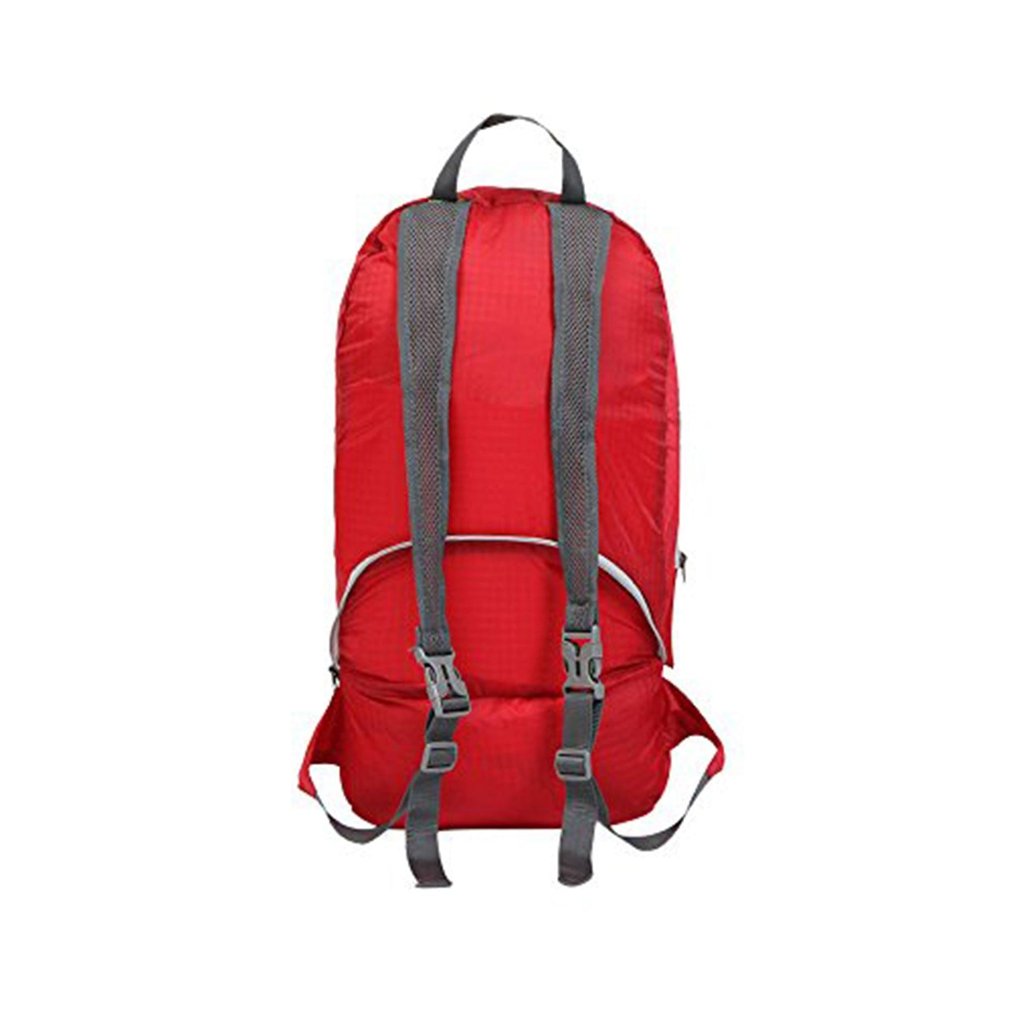 Foldable Hiking Backpack Lightweight Travel Outdoor Camping Daypack with a Waist Bag Pack, Red - Bosonshop