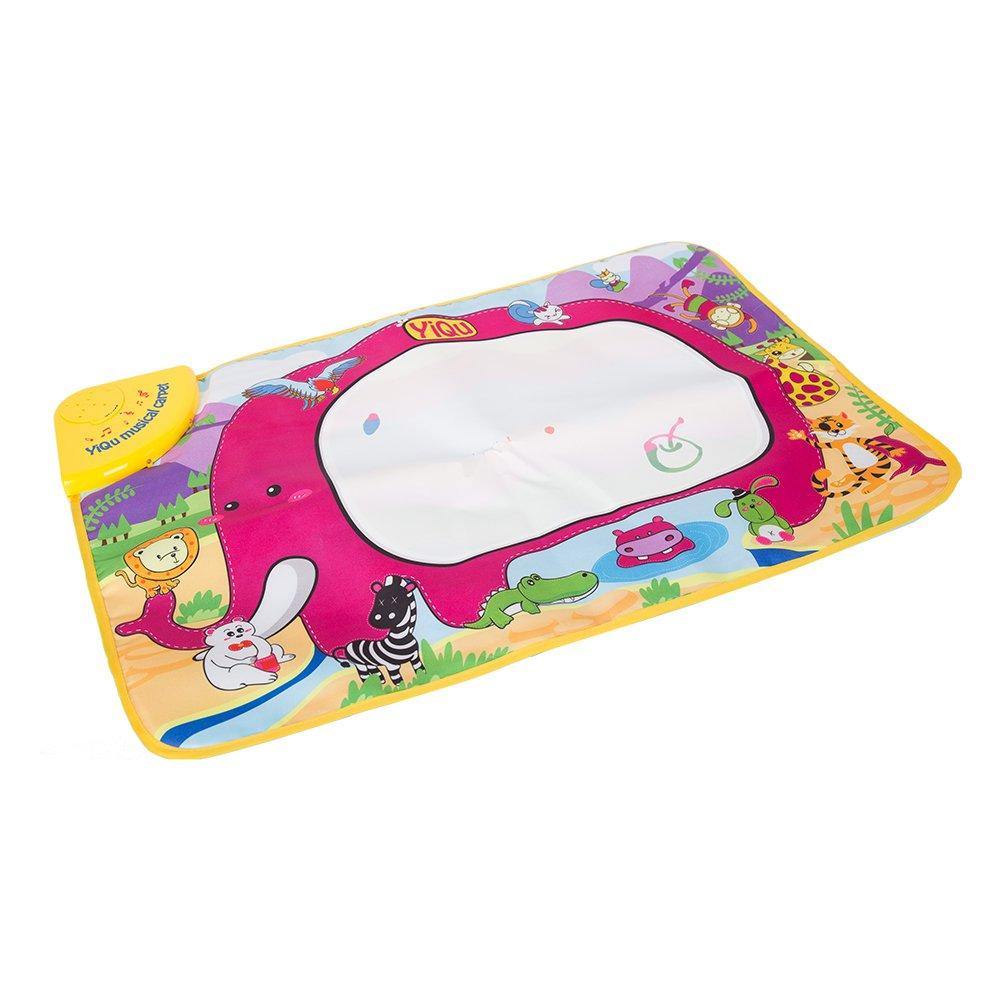 Bosonshop Water Paint Mat Educational Toy Draw Mat with Pen for Kids