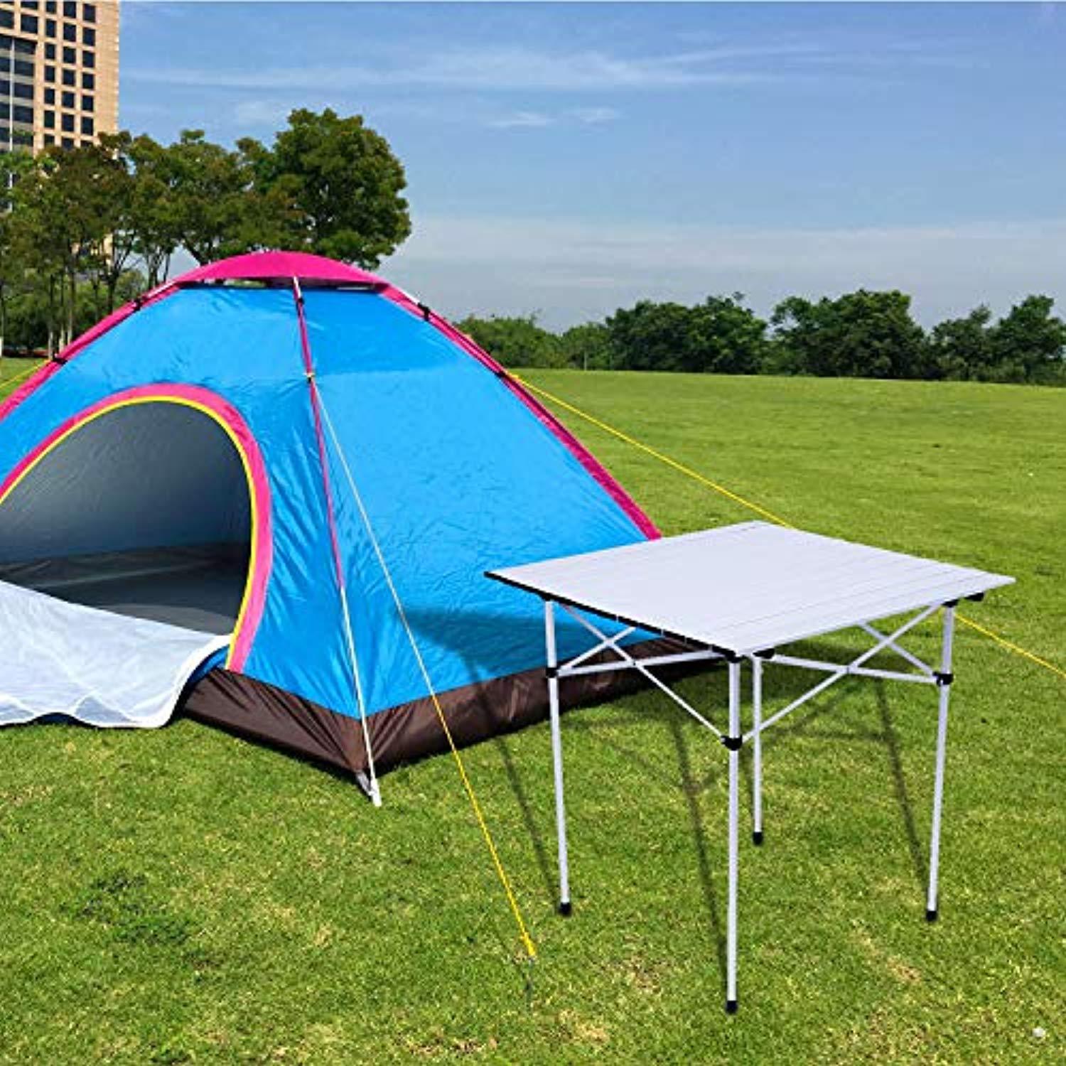 Bosonshop Folding Camp Table Portable Compact Aluminum Outdoor Tables with Carry Bag for Camping