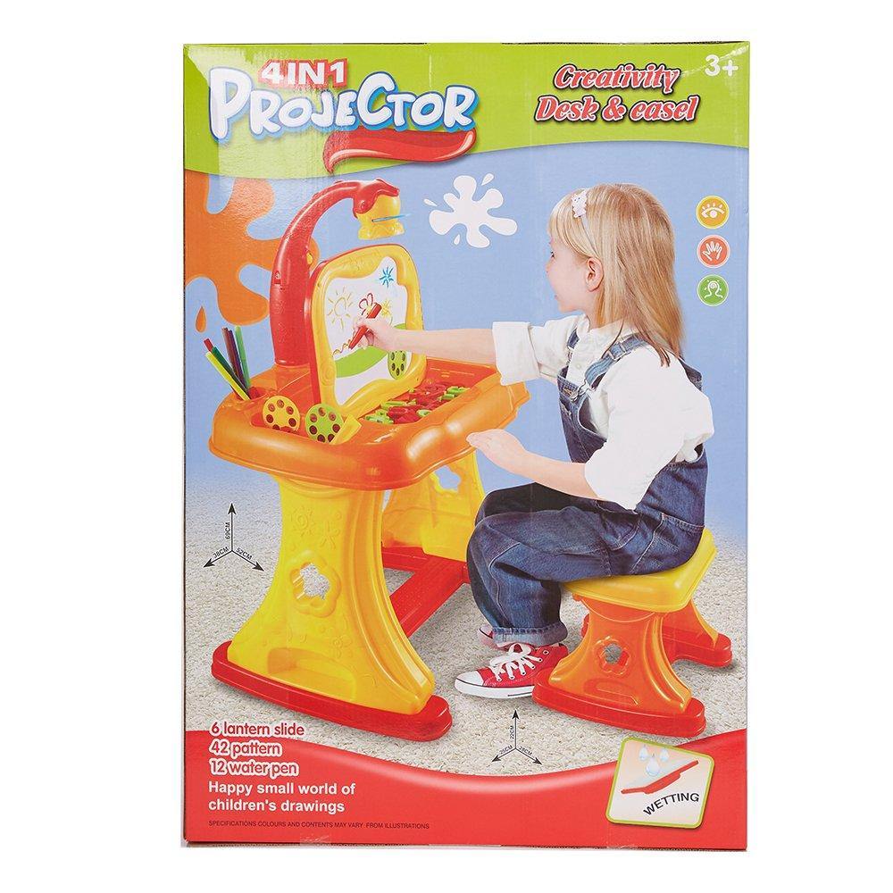 Bosonshop Projector Learning Drawing Table with Chair