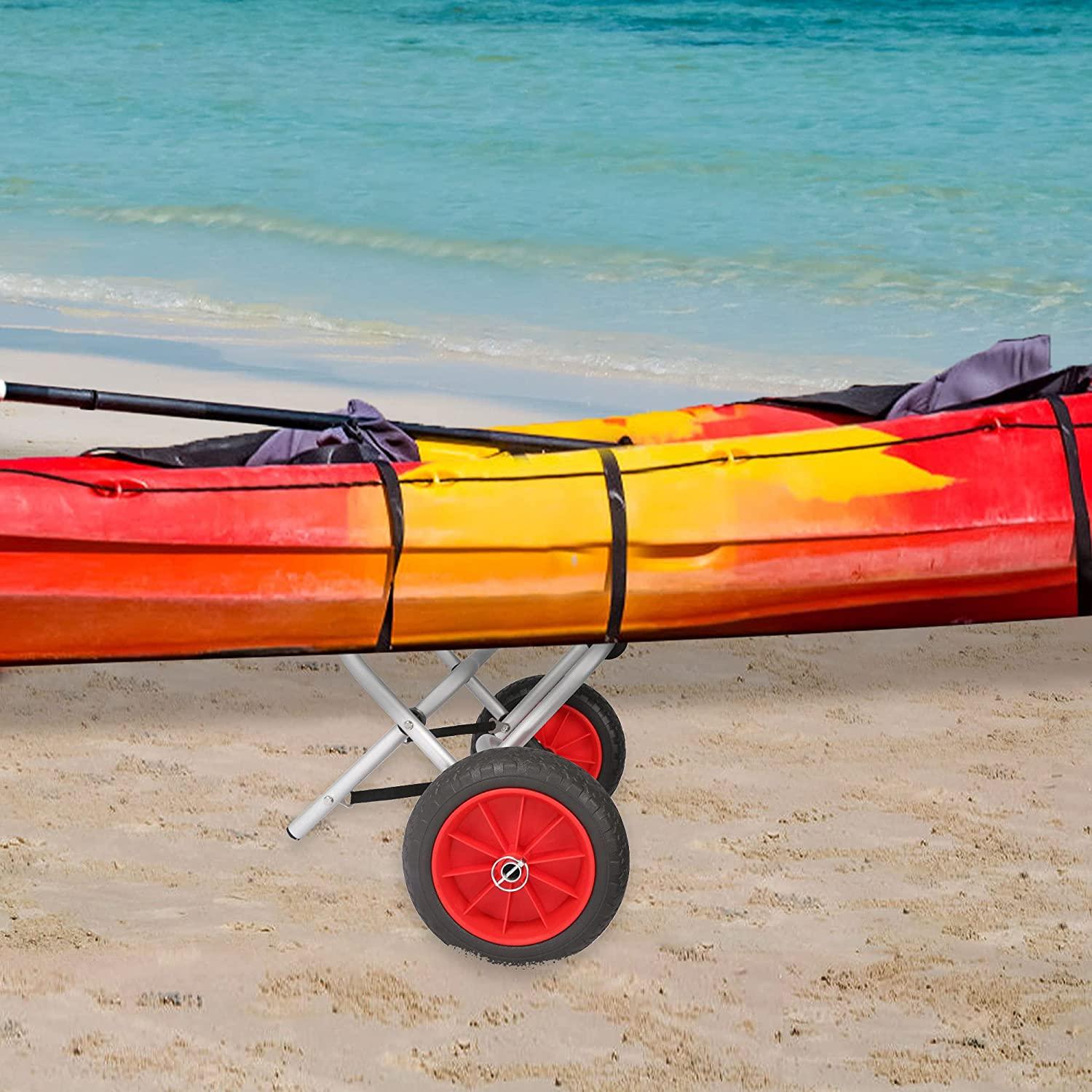 Heavy Duty Kayak Cart Duable Boat Carrier Transport Trailer for Carrying Canoes - Bosonshop
