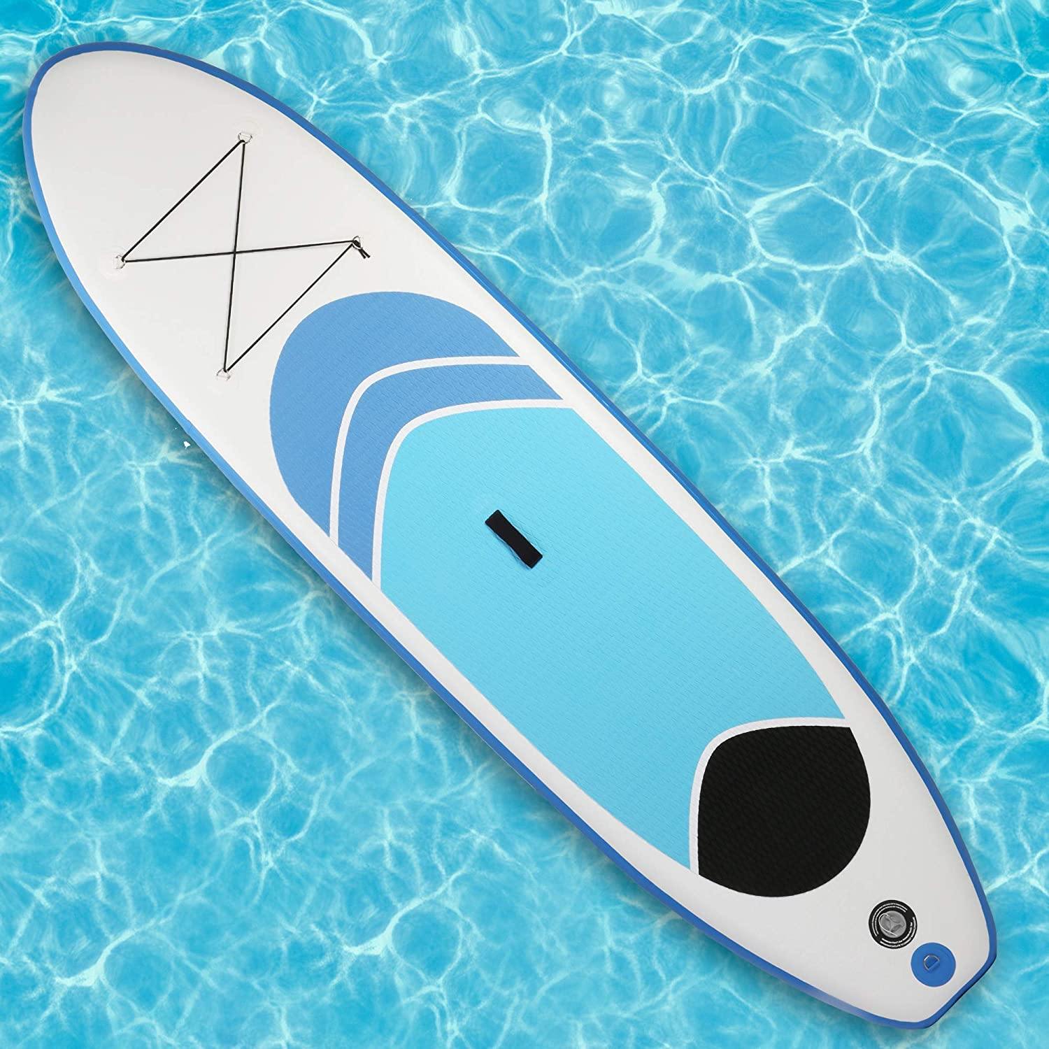 Inflatable Stand Up Paddle Board W SUP Accessories & Backpack Leash Double Action Hand Pump Repair Kit for Youth & Adult - Bosonshop