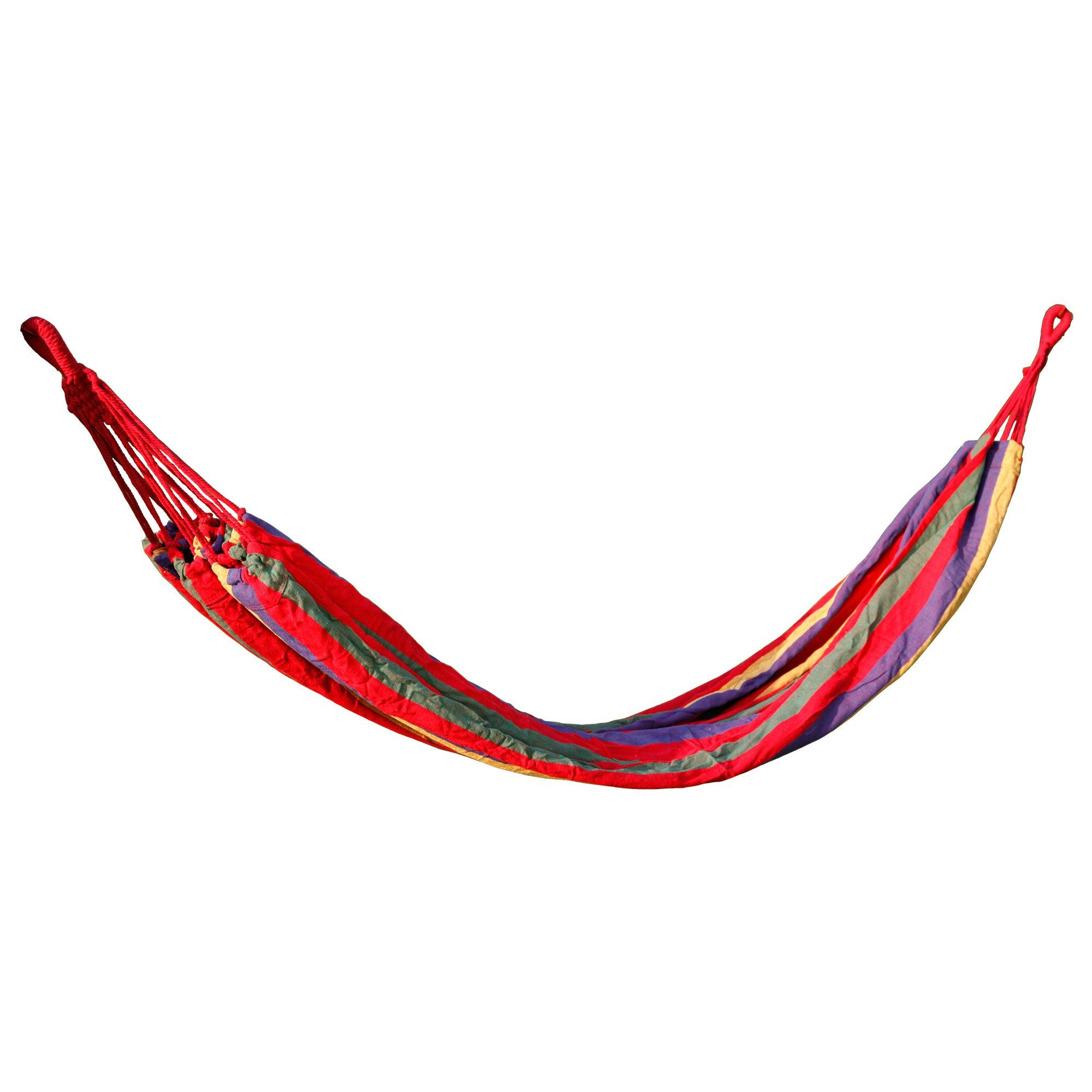 (Out of Stock) Camping Hammock Outdoor Indoor with Straps Travel Single Hammocks Cotton Fabric with Portable Bag Backpack - Bosonshop