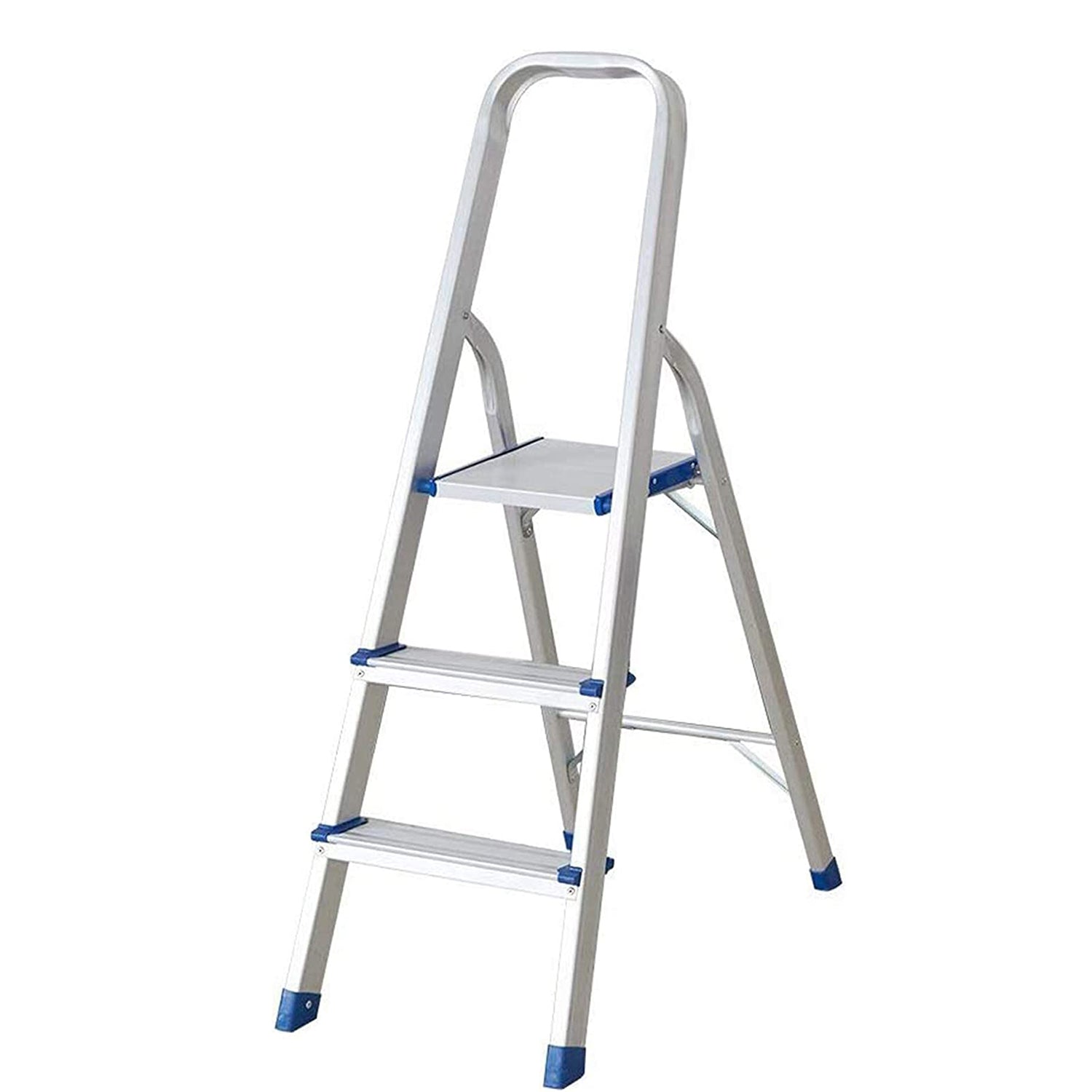 3 Step Non-Slip Aluminum Ladder Folding Platform Stool, 330 lbs Load Capacity