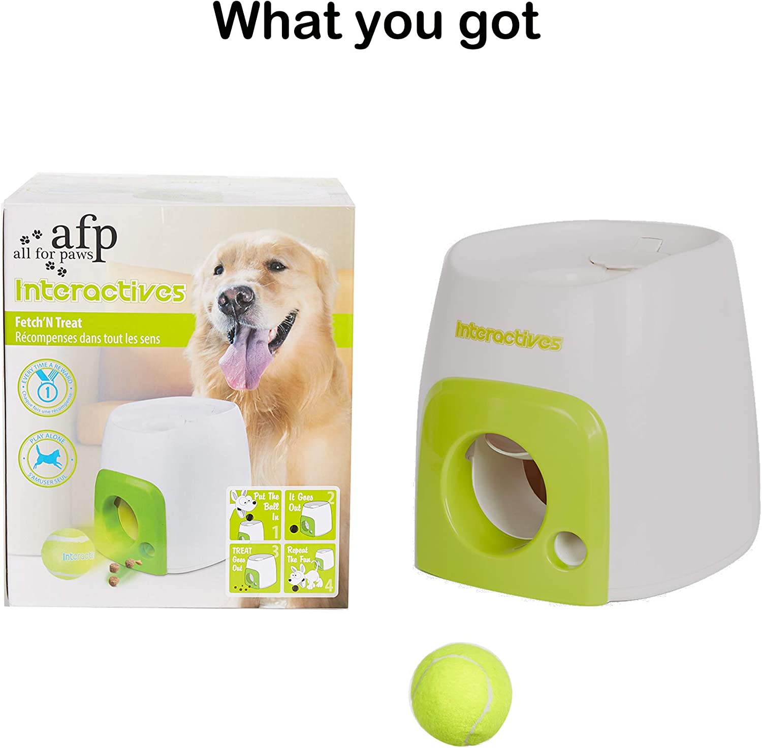 (Out of Stock) Interactive Dog Toys with Tennis Ball, Food Reward Toys for Dogs, Eco-Friendly BPA Free Material