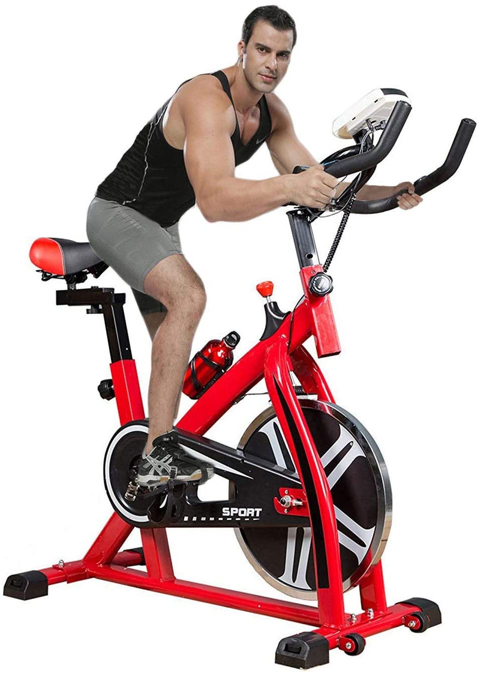 (Out of Stock) Upgraded Spinning Bike Home Fitness Equipment Indoor Silent Bicycle,Basic Sports Bike