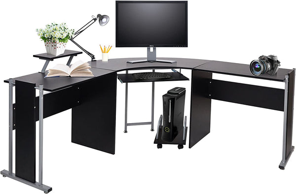 L-Shaped Gaming Desk, Large Corner Computer Desk for Home office