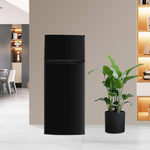 7.7 Cu Ft Mini Fridge with Freezer, Double Door Apartment Size Refrigerator for Bedroom Office or Dorm with Adjustable Remove Glass Shelves , Adjustable Thermostat Control,Energy Saving , Black