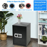 Safe Box with Double Warning Alarm key and Keypad Dual Use Security Lock, Fireproof Safe with LED Light for Storing Valuables, 19.7''x13.8''x12.2''