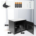 Safe Box with Double Warning Alarm key and Keypad Dual Use Security Lock, Fireproof Safe with LED Light for Storing Valuables, 13.8" x 17" x 13"