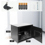 Safe Box with Double Warning Alarm key and Keypad Dual Use Security Lock, Fireproof Safe with LED Light for Storing Valuables, 13.8" x 17" x 13"