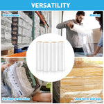 Stretch Film, 20 inches * 1000 Feet Shrink Film, Industrial Strength with Handles, for Handling, Four Rolls