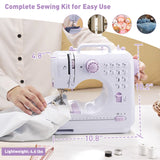 Beginner Two Speed Sewing Machine, Mini Sewing Machine Reverse Sewing, 12 Needles